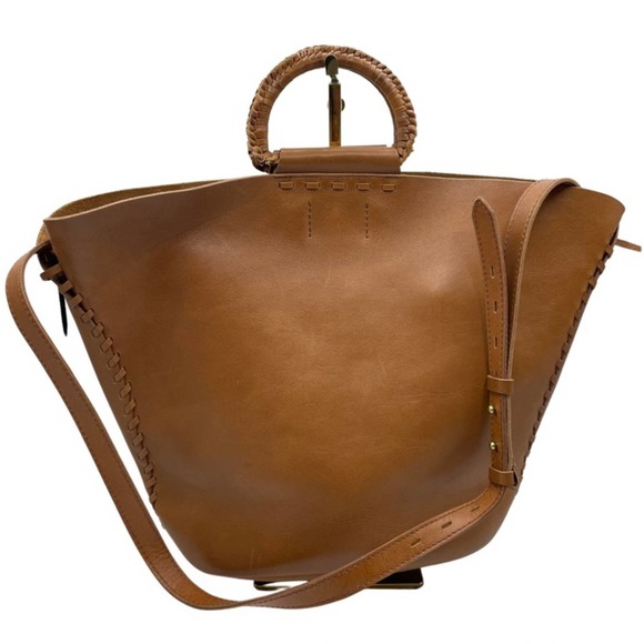 MADEWELL The Nashville Whipstitch Tote Cognac Brown - Picture 2 of 10